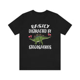 Easily Distracted By Stegosaurus Shirt, Stegosaurus Lover Shirt, Dinosaur shirt, Dinosaur Lover Gift Animal Adult Toddler Kids Gift T-Shirt Image 1