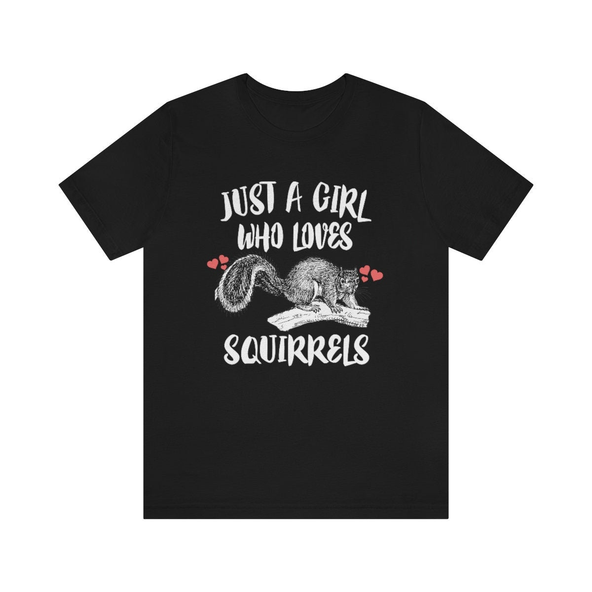 Squirrel T-Shirt for Girls - squirrel print design