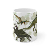 Dinosaur Triceratops Quetzalcoatlus Brachiosaurus Parasaurolophus Allosaurus Pterodactyl Mug Gift Image 1