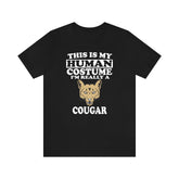This Is My Human Costume I'm Really A Cougar Shirt, Cougar Lover Shirt, Cougar Shirt, Mountain Lion Lover Gift, Animal Gift Image 1