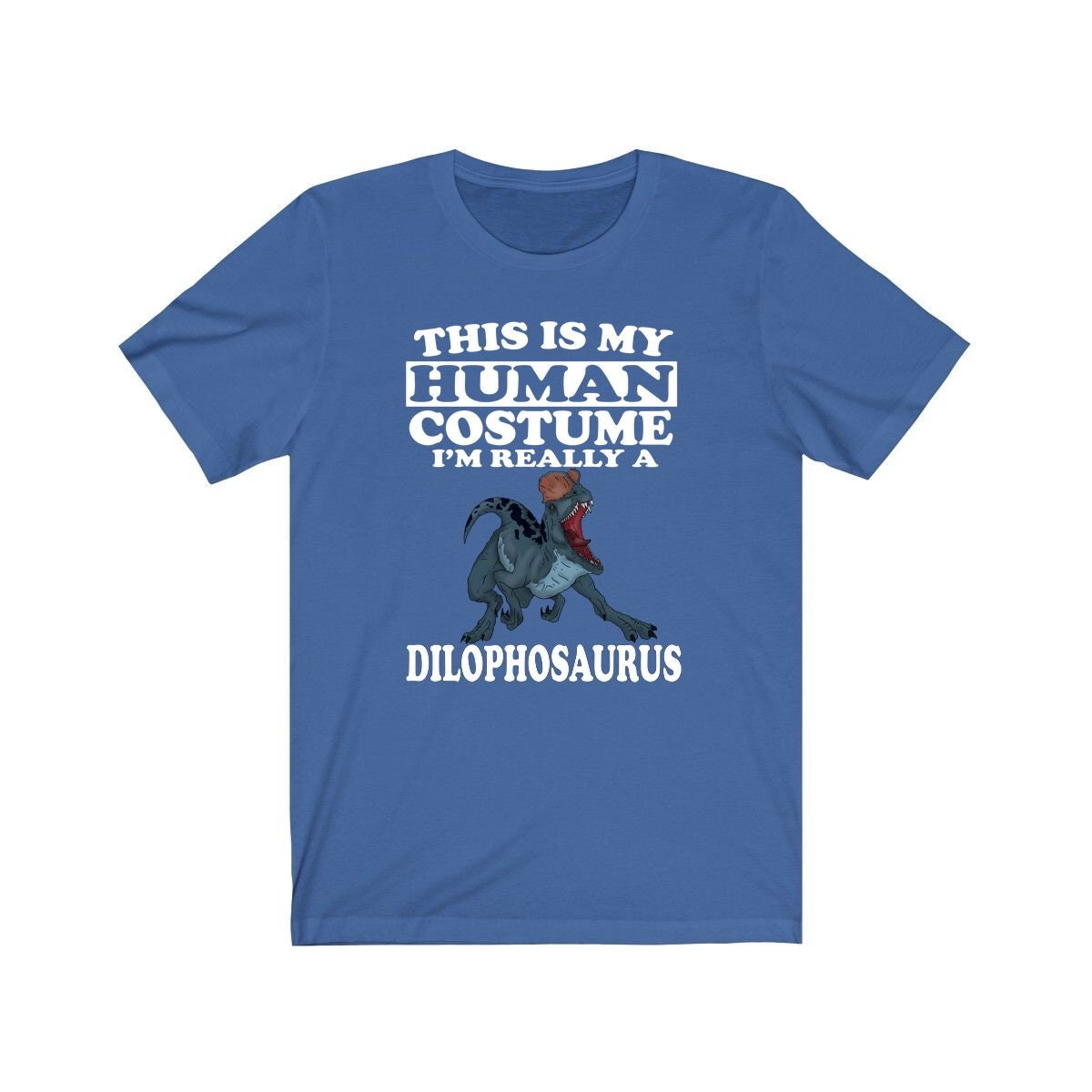 This Is My Human Costume I'm Really A Dilophosaurus Dinosaur Shirt - Dilophosaurus print design