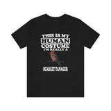 This Is My Human Costume I'm Really A Scarlet Tanager Bird Shirt, Scarlet Tanager Lover Shirt, Birding Shirt, Funny Bird Gift Animal Shirt Image 3