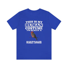 This Is My Human Costume I'm Really A Scarlet Tanager Shirt - scarlet tanager print design