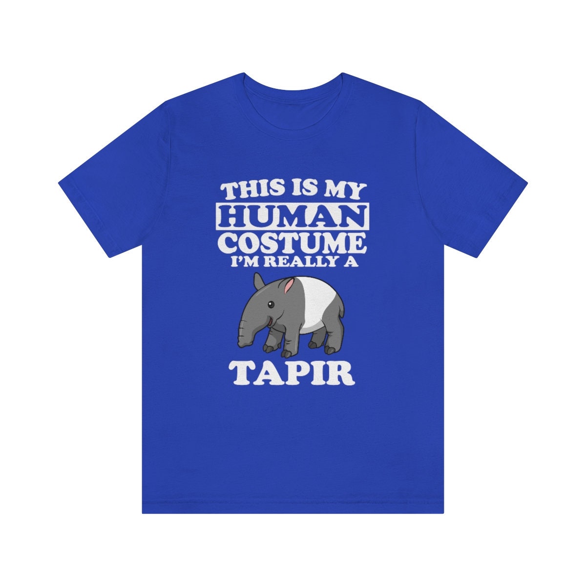 This is my human costume I am really a tapir jungle mammal tee