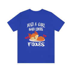 Just A Girl Who Loves Foxes Shirt - fox print design