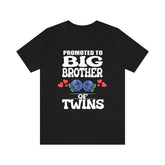 Promoted To Big Brother Of Twins Shirt, Big Brother Of Twins Gift, Brother Of Twins Gift, Baby Announcement Blueberries Gift T-Shirt Image 1
