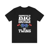 Promoted To Big Brother Of Twins Shirt, Big Brother Of Twins Gift, Brother Of Twins Gift, Baby Announcement Blueberries Gift T-Shirt Image 1
