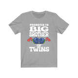 Promoted To Big Brother Of Twins Shirt, Big Brother Of Twins Gift, Brother Of Twins Gift, Baby Announcement Blueberries Gift T-Shirt Image 3