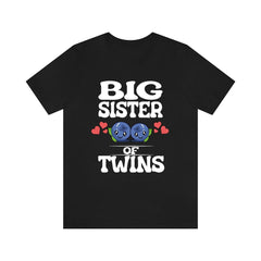 Big Sister Of Twins T-Shirt - big sister of twins design