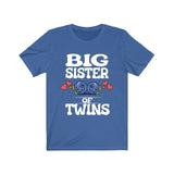 Big Sister Of Twins Shirt, Big Sister Of Twins Gift, Sister Of Twins Shirt, Blueberries New Baby Announcement T-Shirt Image 2