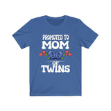 Promoted To Mom Of Twins Shirt, Mom Of Twins Gift, Mother of Twins Gift, Blueberries Baby Announcement Gift T-Shirt Image 2