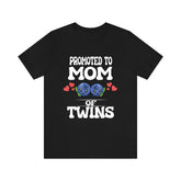 Promoted To Mom Of Twins Shirt, Mom Of Twins Gift, Mother of Twins Gift, Blueberries Baby Announcement Gift T-Shirt Image 1