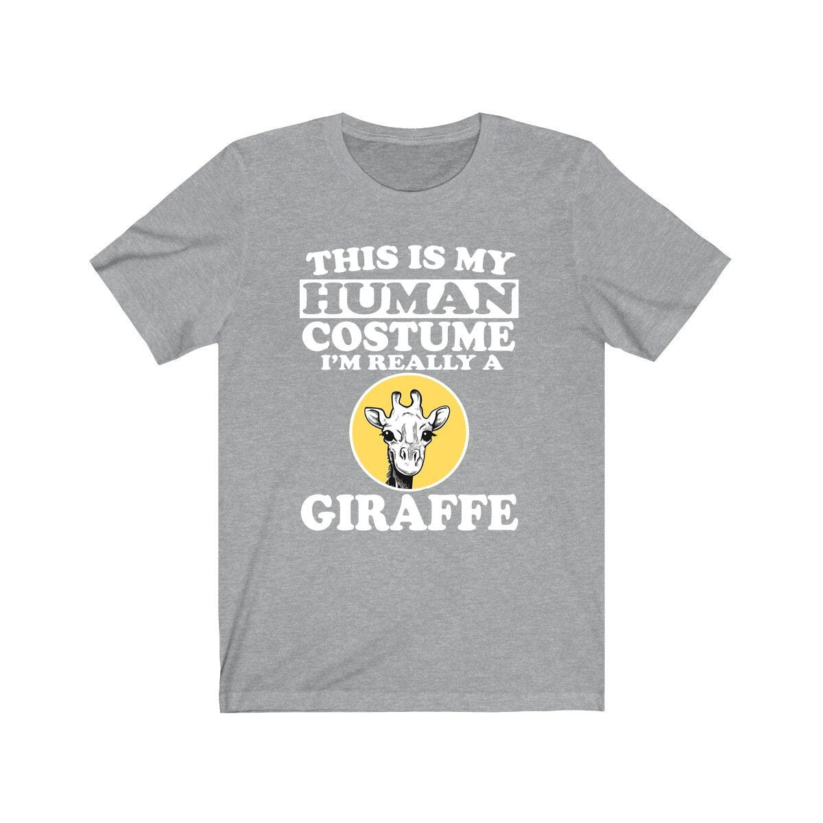 This is my human costume I am really a giraffe African savanna animal tee