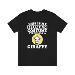 This is my human costume I am really a giraffe African savanna animal tee