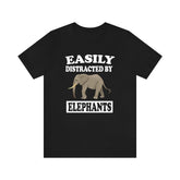 Easily Distracted By Elephants Shirt, Elephant Lover Shirt, Elephant Shirt, Funny Elephant Gift, Elephant Design Boy Girl Shirt Image 1