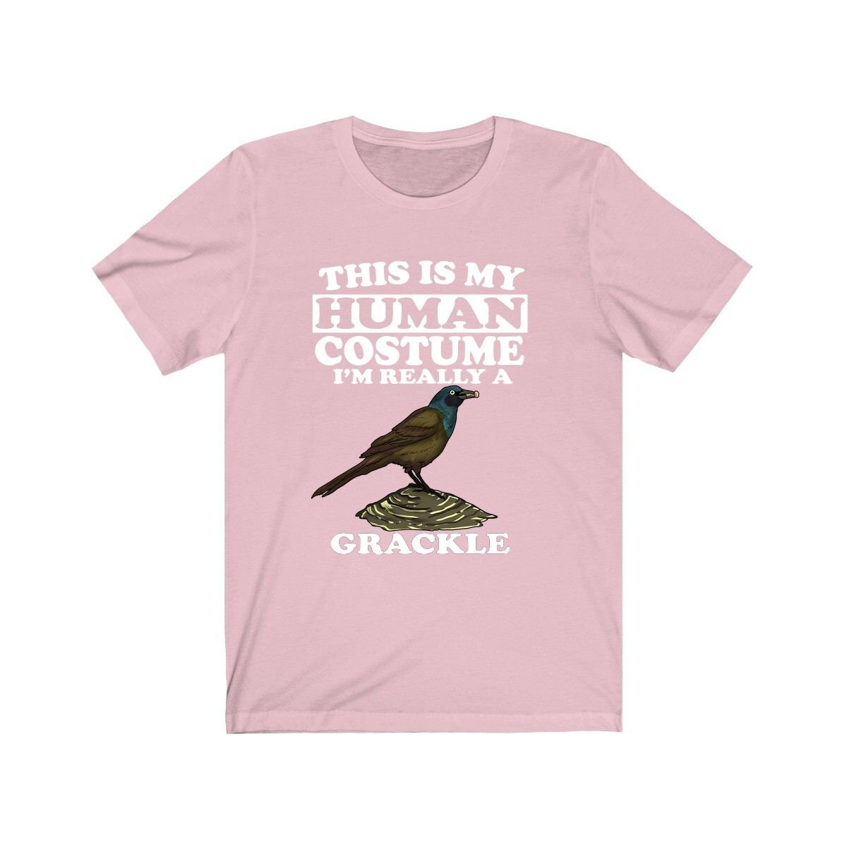 This Is My Human Costume I'm Really A Grackle Bird Shirt - grackle print design