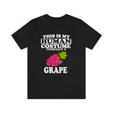 This Is My Human Costume I'm Really A Grape Fruit Shirt, Grape Lover Shirt, Grape Shirt, Fruit Funny Gift, Animal Shirt Image 1