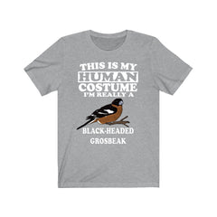 This Is My Human Costume I'm Really A Grosbeak T-Shirt - grosbeak bird print design
