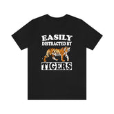 Easily Distracted By Tigers Shirt, Tiger Lover Shirt, Tiger Shirt, Tiger Lover Gift, Tiger Boy Girl Shirt Image 1