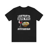 I Just Want To Drink Wine And Pet My Bearded Dragon Shirt, Bearded Dragon Lover Shirt, Bearded Dragon Shirt, Bear Boy Girl Shirt Image 1