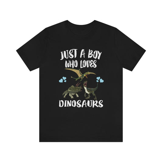 Just A Boy Who Loves Dinosaur Shirt - dinosaur print design