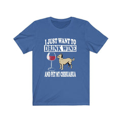 Chihuahua Wine Lover T-Shirt - chihuahua wine print design
