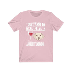 Drink Wine And Pet My Labrador Shirt - Labrador print design