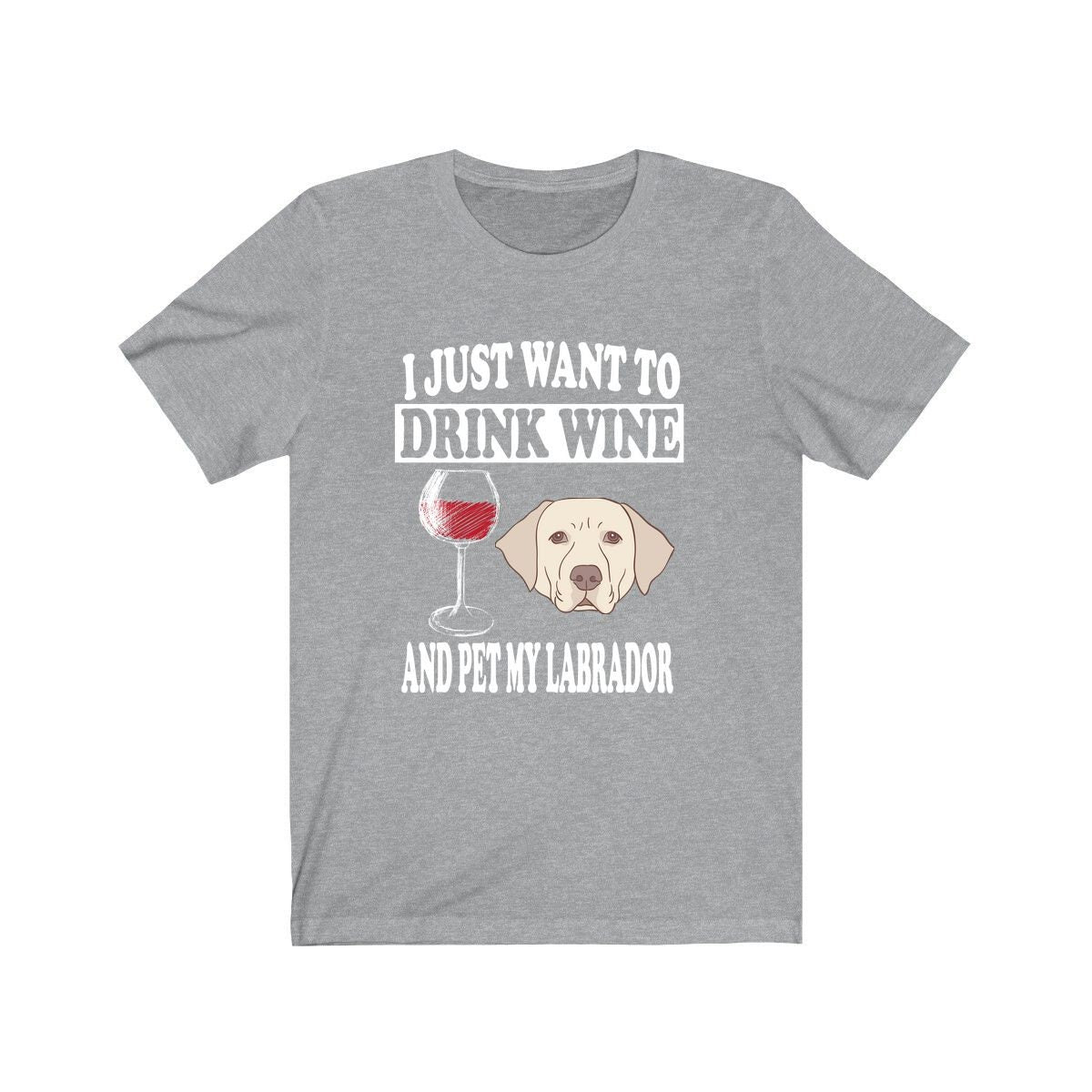 Drink Wine And Pet My Labrador Shirt - Labrador print design