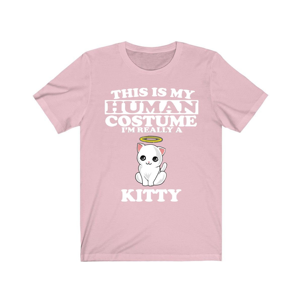 This Is My Human Costume I'm Really A Kitty Cat T-Shirt - kitty cat print design