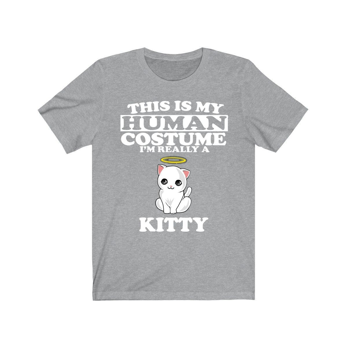 This Is My Human Costume I'm Really A Kitty Cat T-Shirt - kitty cat print design