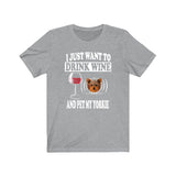 I Just Want To Drink Wine And Pet My Yorkie Shirt, Yorkie Lover Shirt, Yorkshire Terrier Shirt, Yorkie Gift Boy Girl Shirt Image 3