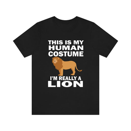 This is my human costume I am really a lion African savanna big cat tee