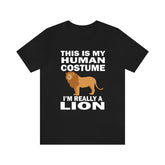 This Is My Human Costume I'm Really A Lion Shirt, Lion Lover Shirt, Lion Shirt, Lion Funny Gift, Animal Adult Kids Shirt Image 1