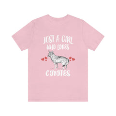 Just A Girl Who Loves Coyotes Shirt - coyote print design