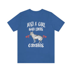 Just A Girl Who Loves Coyotes Shirt - coyote print design