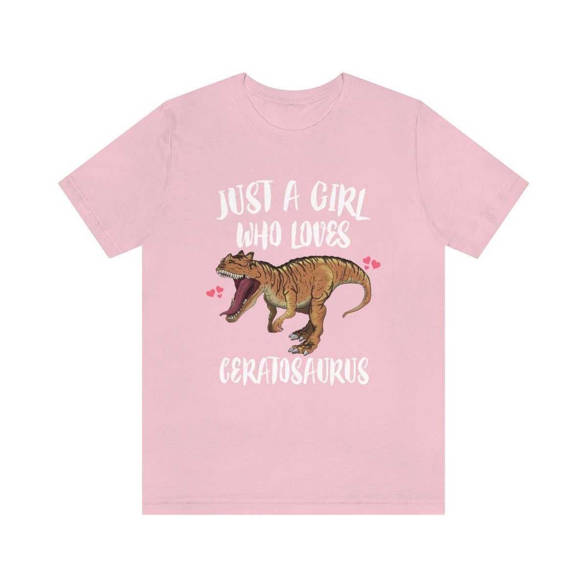 Just a girl who loves ceratosaurus horned Jurassic theropod tee