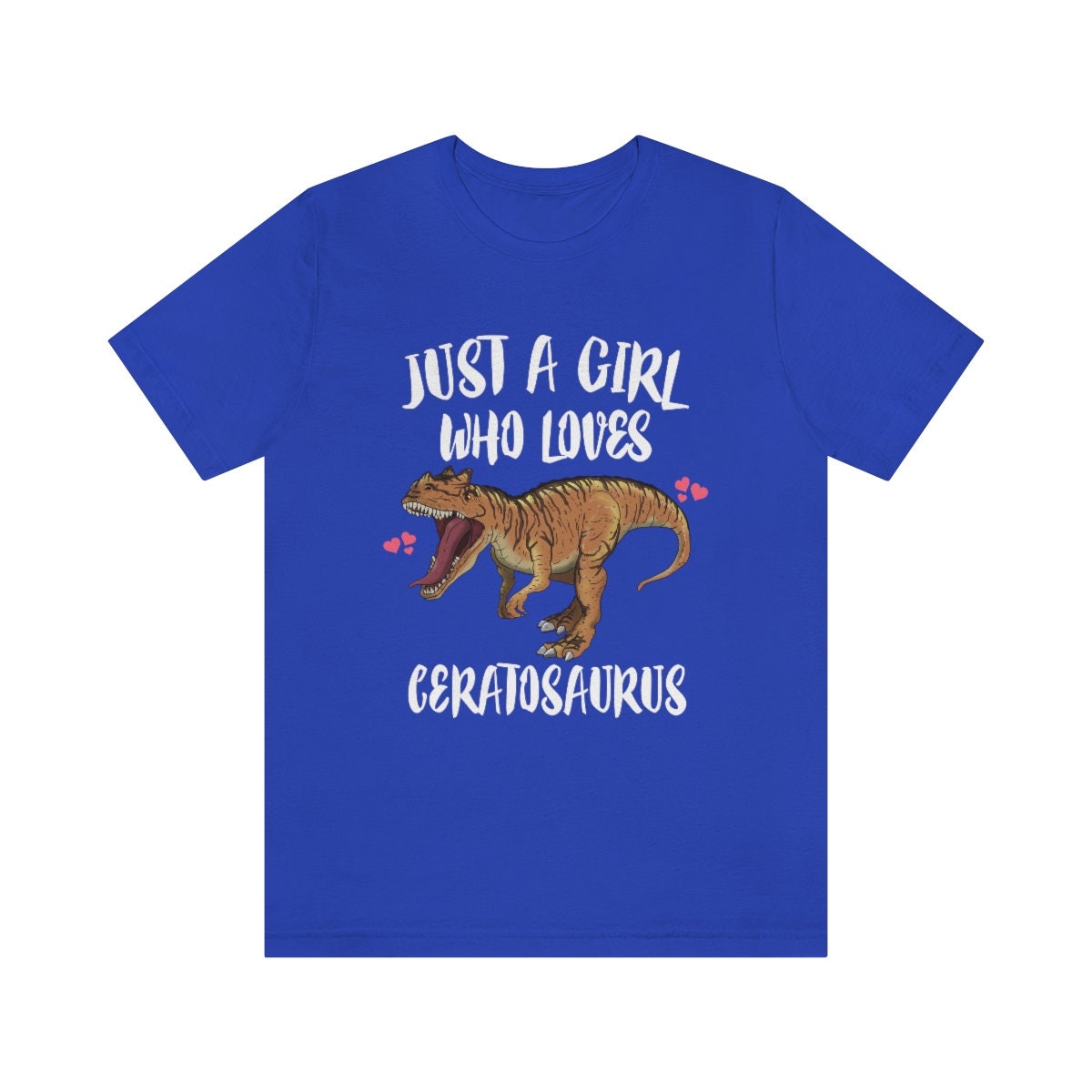 Just a girl who loves ceratosaurus horned Jurassic theropod tee