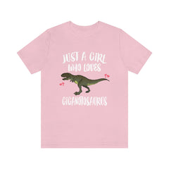 Just A Girl Who Loves Giganotosaurus Shirt - Giganotosaurus print design