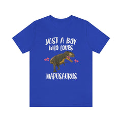Just A Boy Who Loves Mapusaurus Dinosaur Shirt - Mapusaurus print design