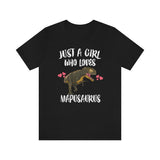 Just A Girl Who Loves Mapusaurus Dinosaur Shirt, Mapusaurus Lover Shirt, Mapusaurus Shirt, Dinosaur Lover Shirt, Adult Kids Image 2