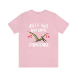 Just A Girl Who Loves Pterodactylus Dinosaur Shirt, Pterodactylus Lover Shirt, Pterodactylus Shirt, Dinosaur Lover Shirt, Adult Kids Image 4