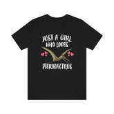 Just A Girl Who Loves Pterodactylus Dinosaur Shirt, Pterodactylus Lover Shirt, Pterodactylus Shirt, Dinosaur Lover Shirt, Adult Kids Image 1