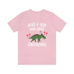 Just A Boy Who Loves Styracosaurus Dinosaur Shirt - Styracosaurus print design