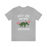 Just A Girl Who Loves Styracosaurus Dinosaur Shirt, Styracosaurus Lover Shirt, Styracosaurus Shirt, Dinosaur Lover Shirt, Adult Kids Image 1