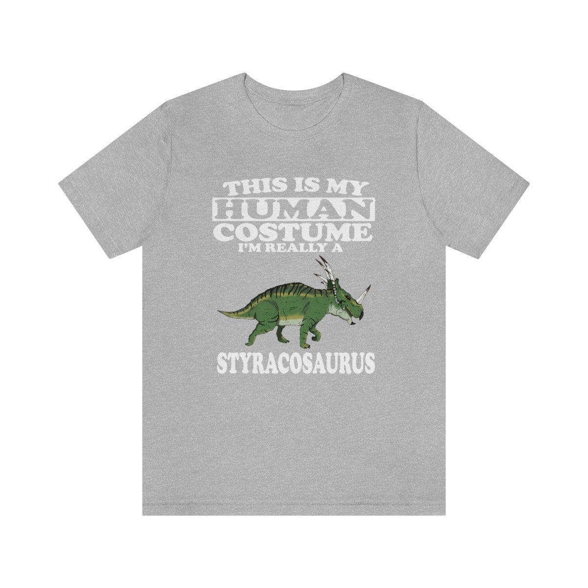 This is my human costume I am really a styracosaurus ceratopsian dino tee