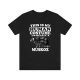 This Is My Human Costume I'm Really A Muskox Shirt, Muskox Lover Shirt, Muskox Shirt, Muskox Funny Gift, Animal Adult Kids Image 2