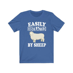 Easily Distracted By Sheep T-Shirt - sheep print design