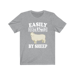 Easily Distracted By Sheep T-Shirt - sheep print design