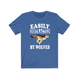 Easily Distracted By Wolves Shirt, Wolf Lover Shirt, Wolf Shirt, Wolf Lover Gift, Wolf Boy Girl Shirt Image 1