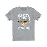 Easily Distracted By Wolves Shirt, Wolf Lover Shirt, Wolf Shirt, Wolf Lover Gift, Wolf Boy Girl Shirt Image 3